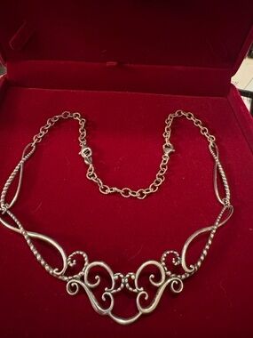 Delicate Sterling Silver Scrollwork Necklace by Designer Carolyn Pollack